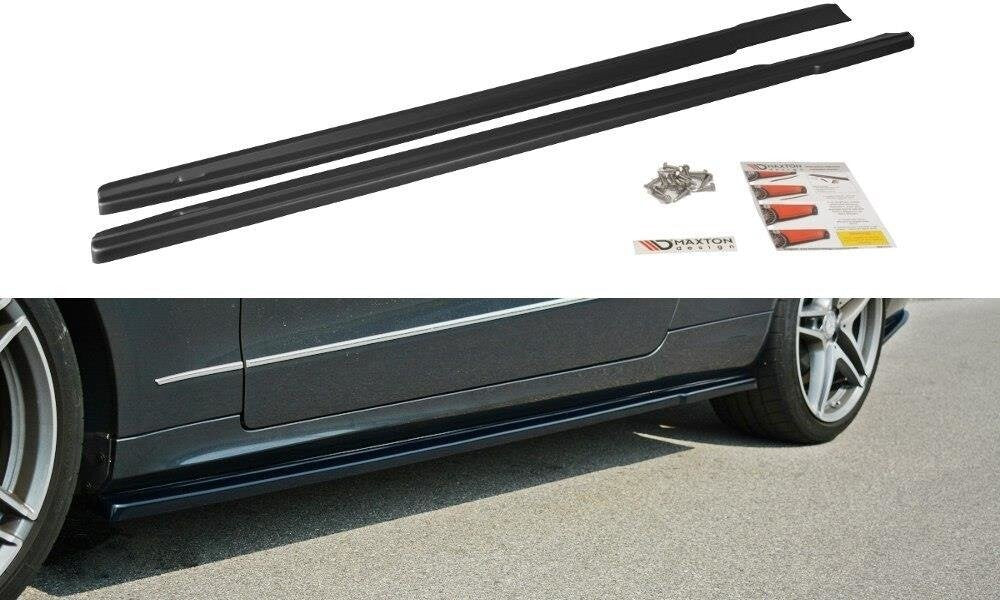 Seitenschweller Ansatz (Paar) passend für Mercedes -Benz E Coupe / Cabrio C207 FL / A207 Facelit schwarz Hochglanz