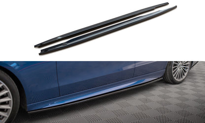 Seitenschweller Ansatz (Paar) passend für Mercedes C AMG-Line / 43 AMG W206 schwarz Hochglanz