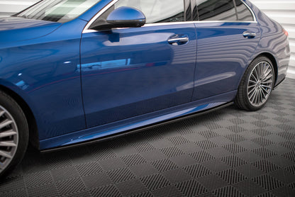 Seitenschweller Ansatz (Paar) passend für Mercedes C AMG-Line / 43 AMG W206 schwarz Hochglanz
