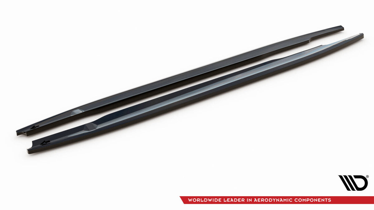 Seitenschweller Ansatz (Paar) passend für Mercedes C AMG-Line / 43 AMG W206 schwarz Hochglanz