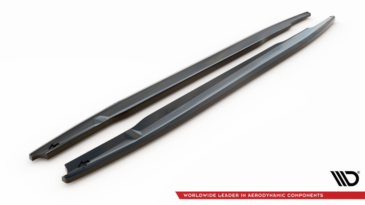 Seitenschweller Ansatz (Paar) passend für Mercedes C AMG-Line / 43 AMG W206 schwarz Hochglanz