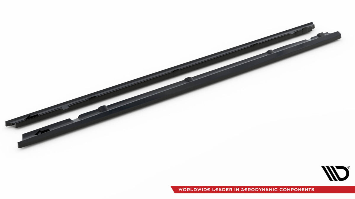 Seitenschweller Ansatz (Paar) passend für Mercedes C Coupe AMG-Line C205 FL schwarz Hochglanz