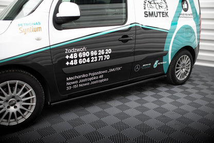 Seitenschweller Ansatz (Paar) passend für Mercedes Citan W415 schwarz Hochglanz