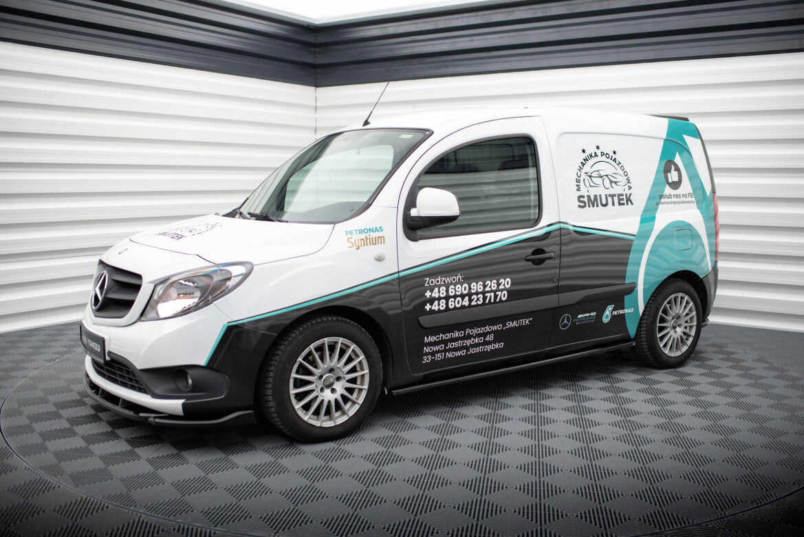 Seitenschweller Ansatz (Paar) passend für Mercedes Citan W415 schwarz Hochglanz