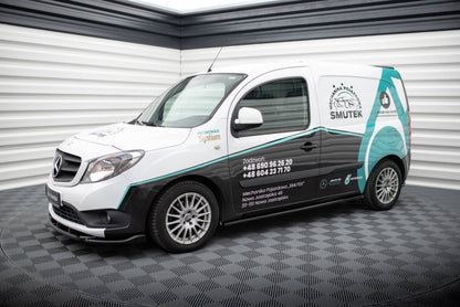 Seitenschweller Ansatz (Paar) passend für Mercedes Citan W415 schwarz Hochglanz