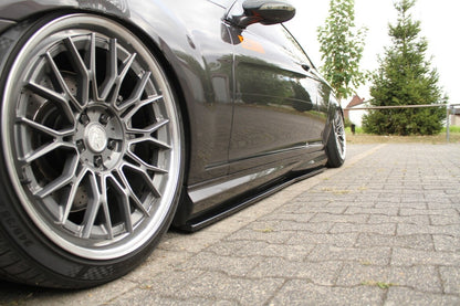 Seitenschweller Ansatz (Paar) passend für Mercedes CL 500 C216 AMGLINE schwarz Hochglanz