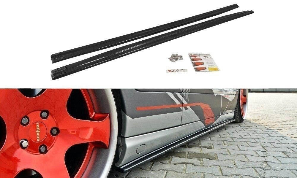 Seitenschweller Ansatz (Paar) passend für Mercedes CL C215 schwarz Hochglanz