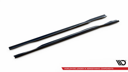 Seitenschweller Ansatz (Paar) passend für Mercedes CLA AMG-Line C117 schwarz Hochglanz
