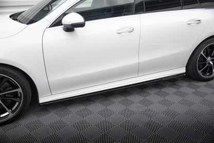Seitenschweller Ansatz (Paar) passend für Mercedes CLA AMG-Line C118 schwarz Hochglanz