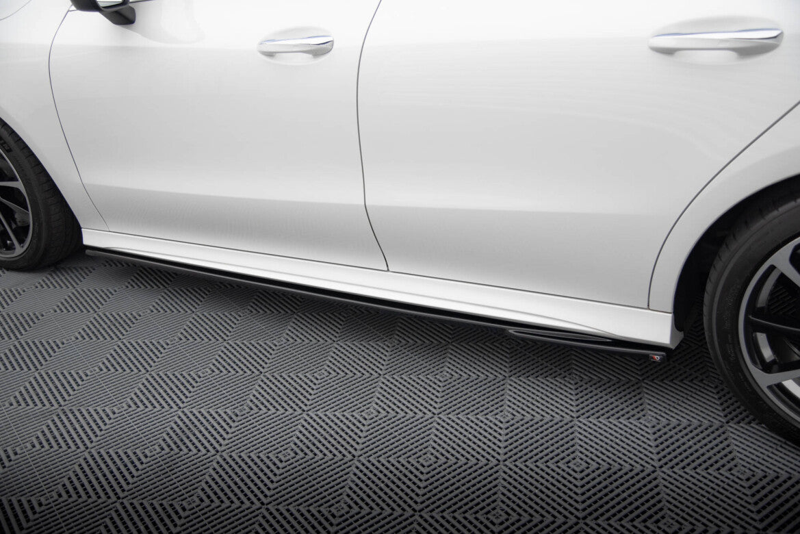 Seitenschweller Ansatz (Paar) passend für Mercedes CLA AMG-Line C118 schwarz Hochglanz