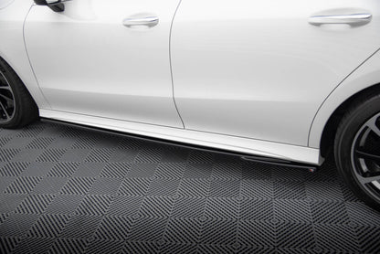 Seitenschweller Ansatz (Paar) passend für Mercedes CLA AMG-Line C118 schwarz Hochglanz