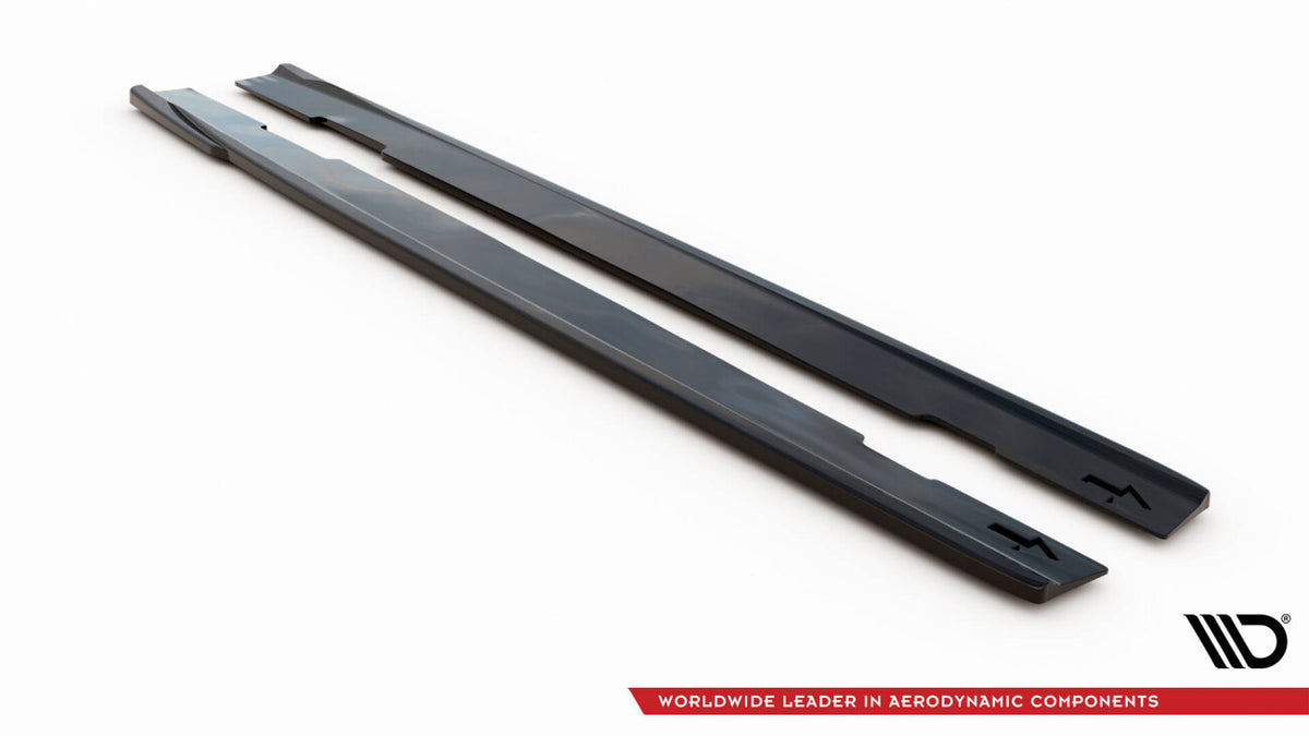 Seitenschweller Ansatz (Paar) passend für Mercedes CLA AMG-Line C118 schwarz Hochglanz