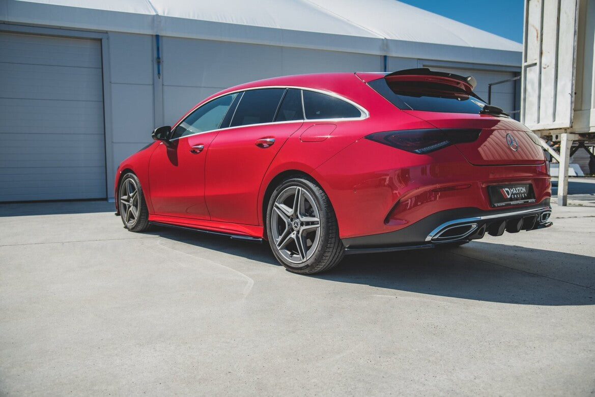 Seitenschweller Ansatz (Paar) passend für Mercedes CLA AMG-Line C118 schwarz matt