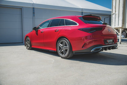 Seitenschweller Ansatz (Paar) passend für Mercedes CLA AMG-Line C118 schwarz matt
