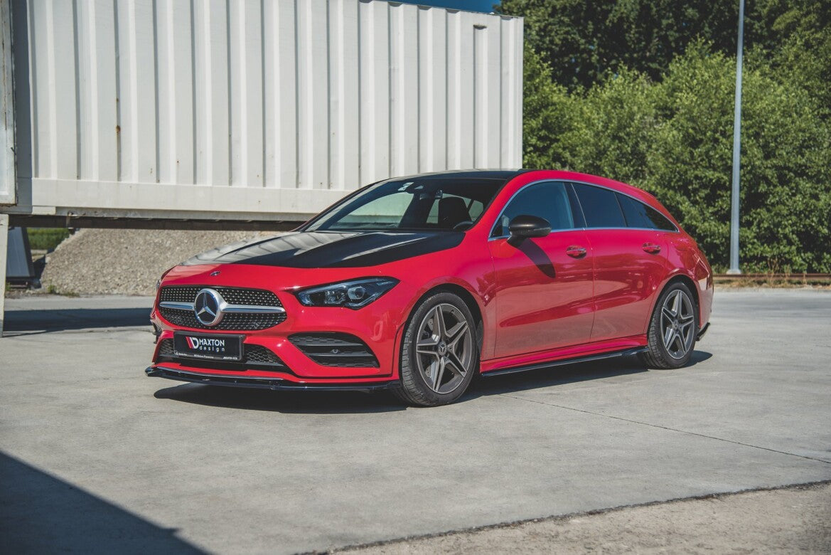 Seitenschweller Ansatz (Paar) passend für Mercedes CLA AMG-Line C118 schwarz matt