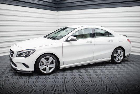 Seitenschweller Ansatz (Paar) passend für Mercedes CLA C117 FL schwarz Hochglanz