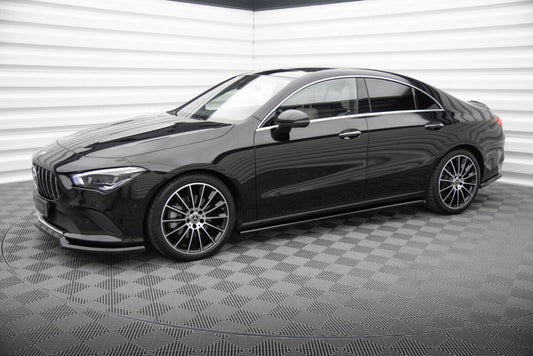Seitenschweller Ansatz (Paar) passend für Mercedes CLA C118 schwarz Hochglanz