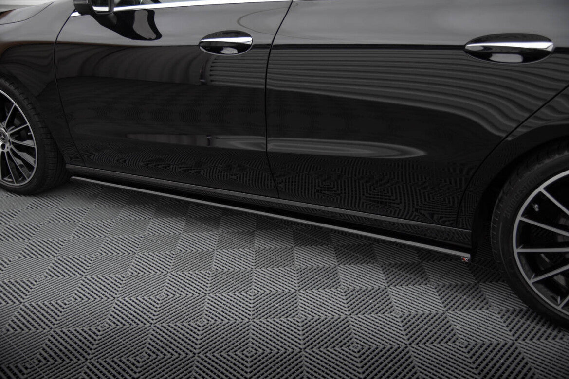 Seitenschweller Ansatz (Paar) passend für Mercedes CLA C118 schwarz Hochglanz