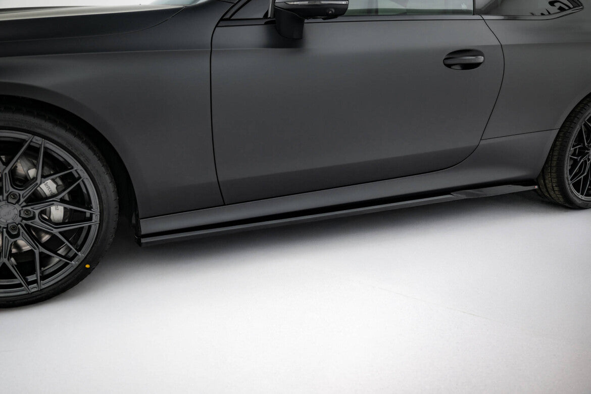Seitenschweller Ansatz (Paar) passend für Mercedes CLE AMG-Line C236 schwarz Hochglanz