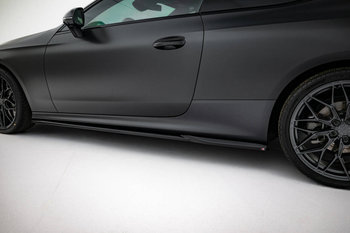 Seitenschweller Ansatz (Paar) passend für Mercedes CLE AMG-Line C236 schwarz Hochglanz