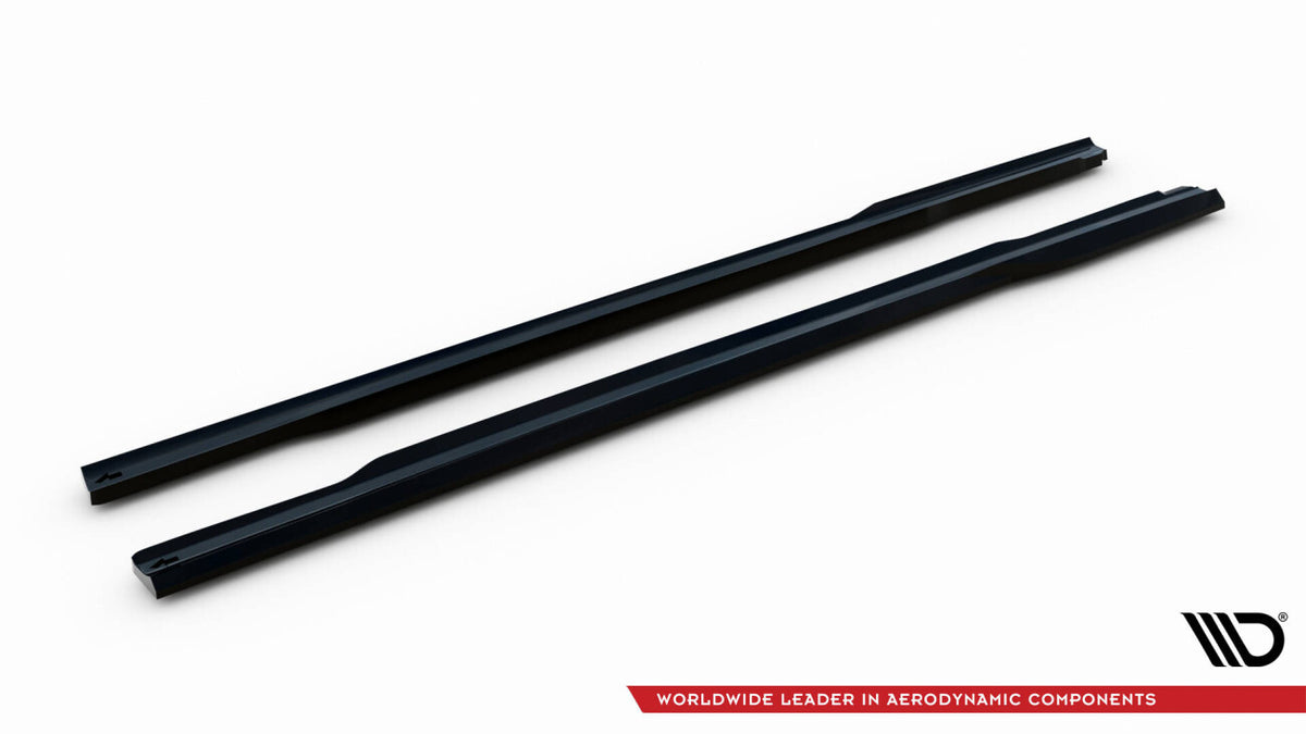 Seitenschweller Ansatz (Paar) passend für Mercedes CLE AMG-Line C236 schwarz Hochglanz