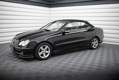 Seitenschweller Ansatz (Paar) passend für Mercedes CLK W209 schwarz Hochglanz