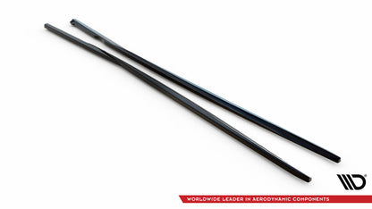 Seitenschweller Ansatz (Paar) passend für Mercedes CLK W209 schwarz Hochglanz