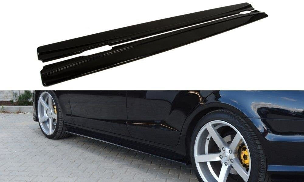 Seitenschweller Ansatz (Paar) passend für Mercedes CLS AMG-Line C218 schwarz Hochglanz