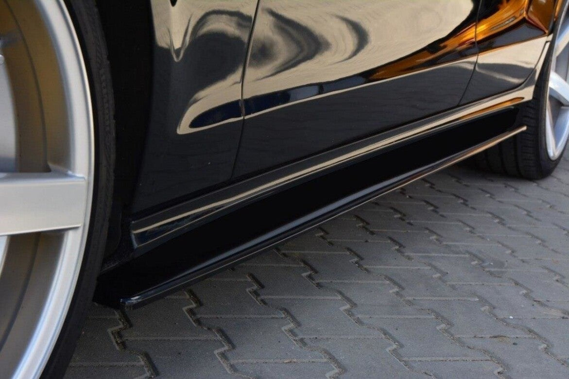 Seitenschweller Ansatz (Paar) passend für Mercedes CLS AMG-Line C218 schwarz Hochglanz