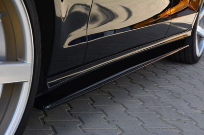 Seitenschweller Ansatz (Paar) passend für Mercedes CLS AMG-Line C218 schwarz Hochglanz