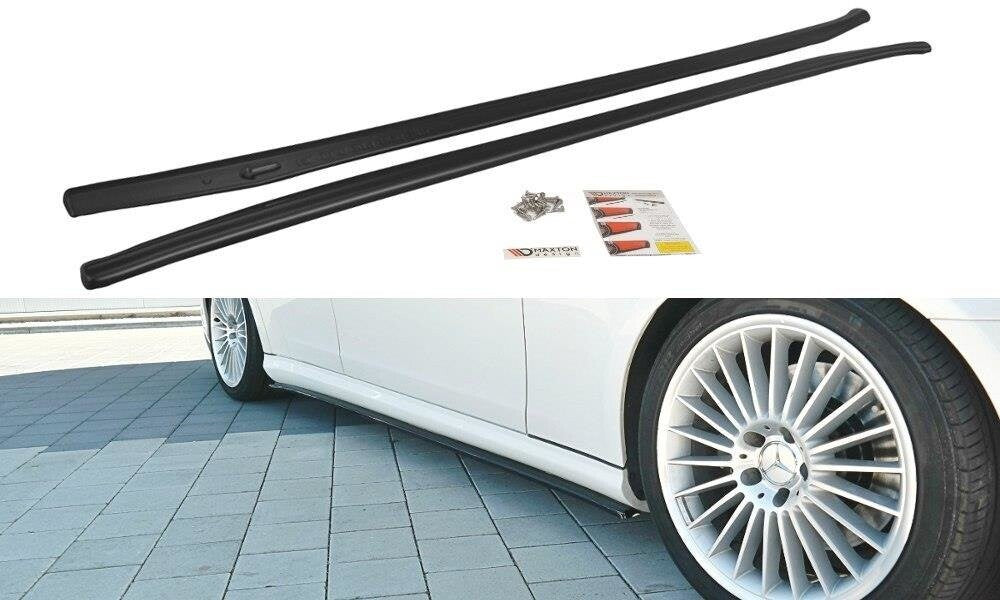 Seitenschweller Ansatz (Paar) passend für Mercedes CLS C219 55AMG schwarz Hochglanz