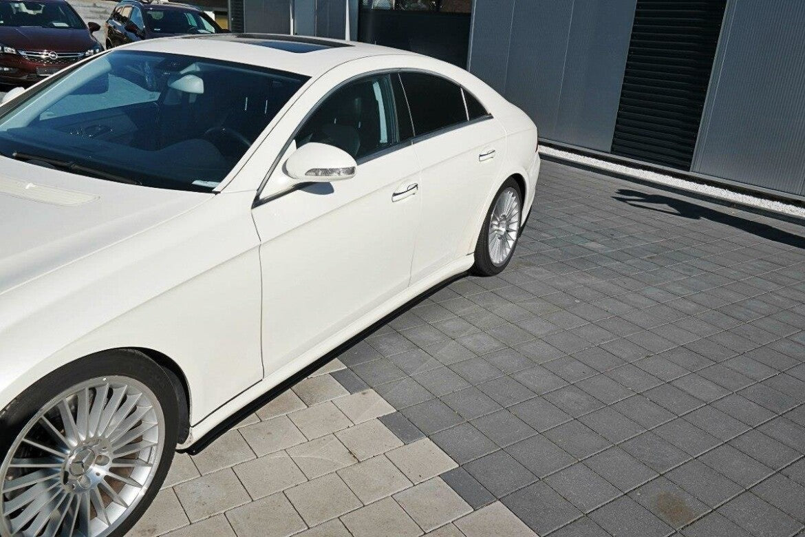 Seitenschweller Ansatz (Paar) passend für Mercedes CLS C219 55AMG schwarz matt