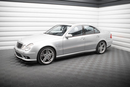 Seitenschweller Ansatz (Paar) passend für Mercedes E 55 AMG W211 schwarz Hochglanz
