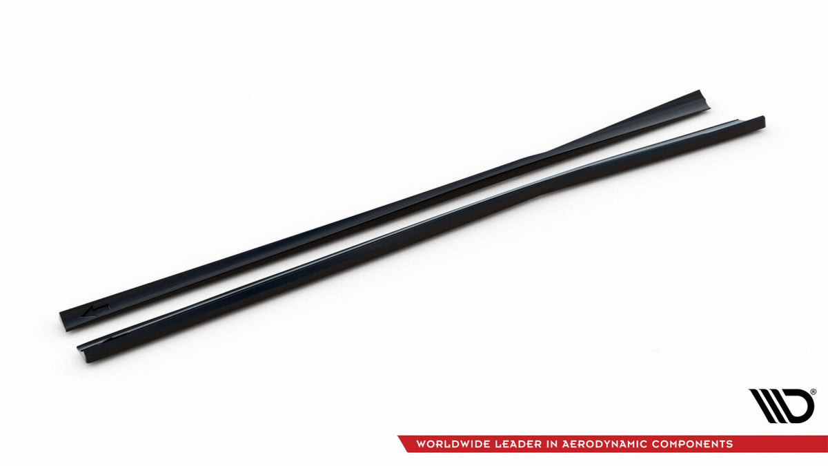 Seitenschweller Ansatz (Paar) passend für Mercedes E 55 AMG W211 schwarz Hochglanz