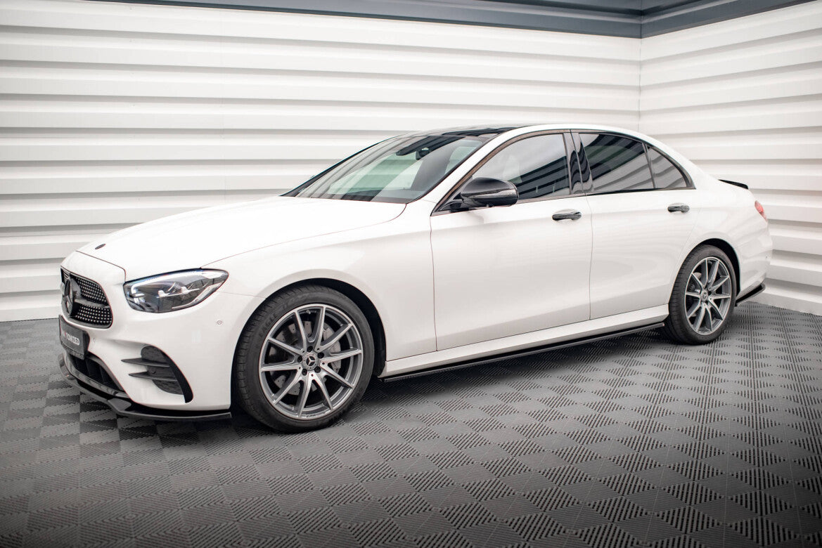 Seitenschweller Ansatz (Paar) passend für Mercedes E AMG-Line W213 FL schwarz Hochglanz