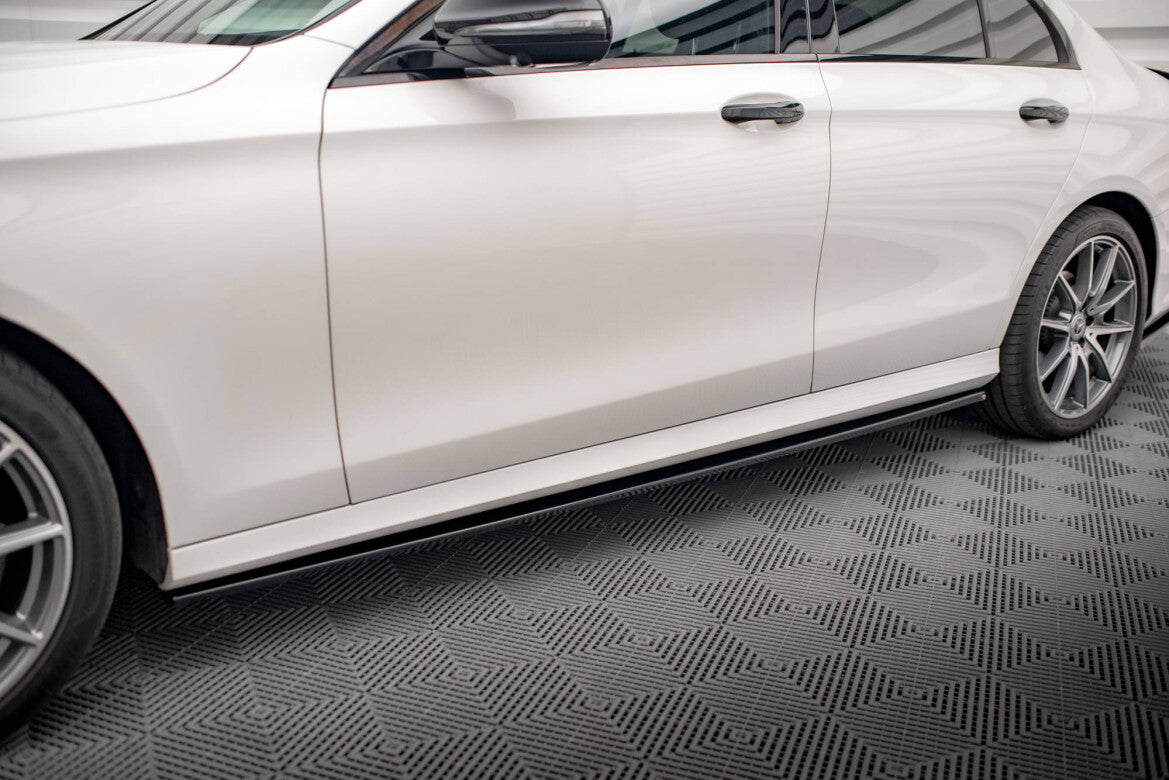 Seitenschweller Ansatz (Paar) passend für Mercedes E AMG-Line W213 FL schwarz Hochglanz