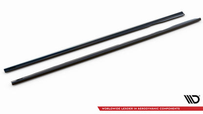 Seitenschweller Ansatz (Paar) passend für Mercedes E AMG-Line W213 FL schwarz Hochglanz