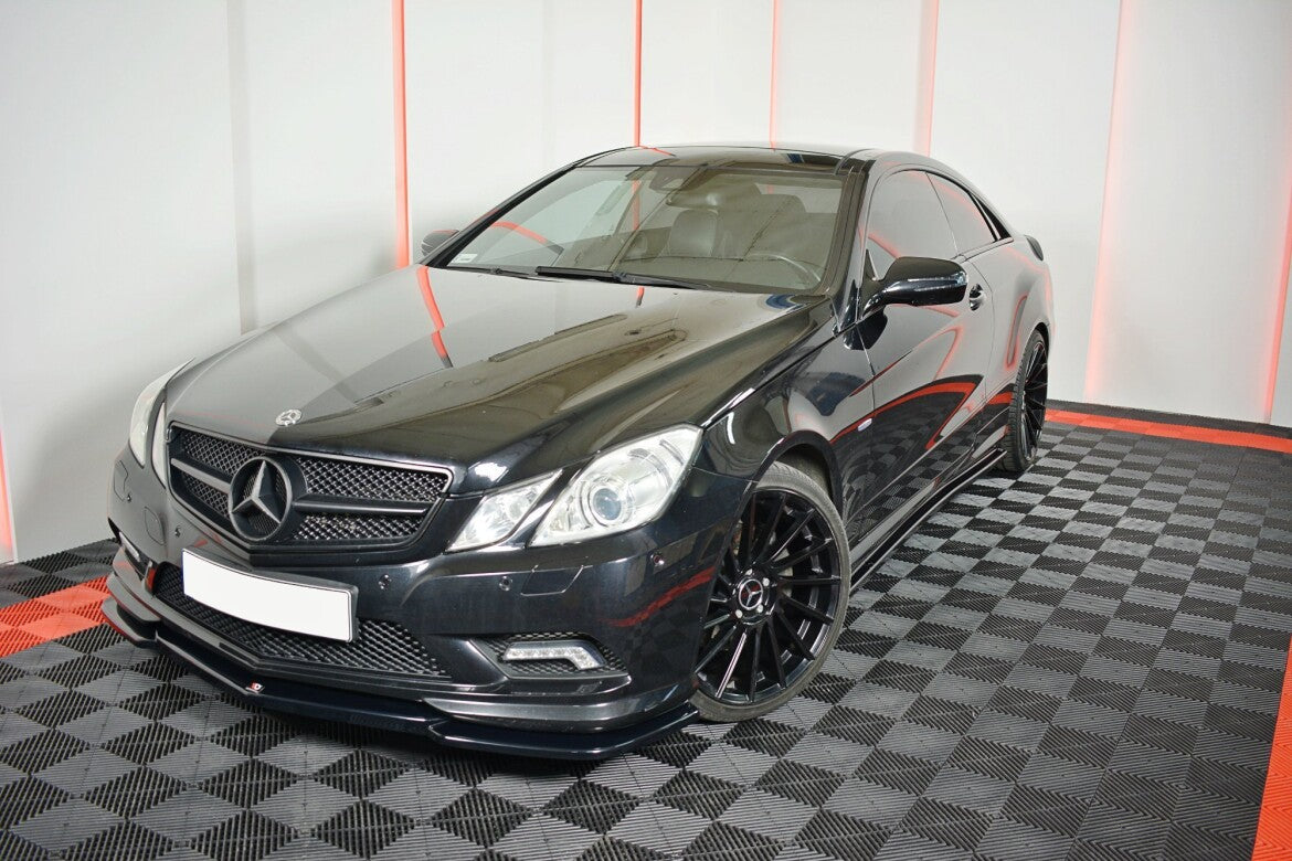 Seitenschweller Ansatz (Paar) passend für Mercedes E-Klasse Coupe AMG-Line C207 schwarz Hochglanz