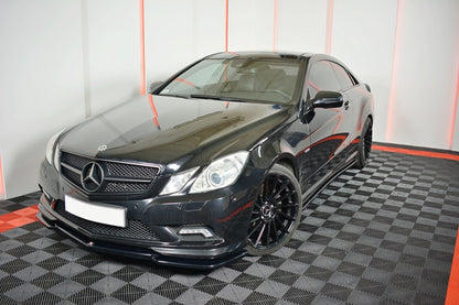Seitenschweller Ansatz (Paar) passend für Mercedes E-Klasse Coupe AMG-Line C207 schwarz Hochglanz