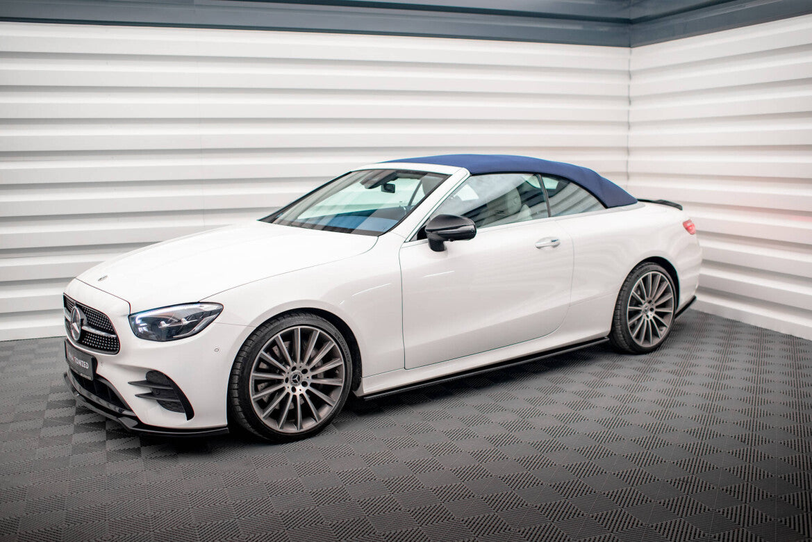 Seitenschweller Ansatz (Paar) passend für Mercedes E-Klasse W213 Coupe (C238) / Cabriolet (A238) AMG-Line / 53 AMG schwarz Hochglanz