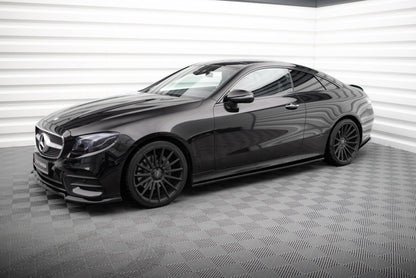 Seitenschweller Ansatz (Paar) passend für Mercedes E-Klasse W213 Coupe (C238) / Cabriolet (A238) AMG-Line / 53 AMG schwarz Hochglanz