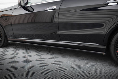 Seitenschweller Ansatz (Paar) passend für Mercedes E W212 FL schwarz Hochglanz