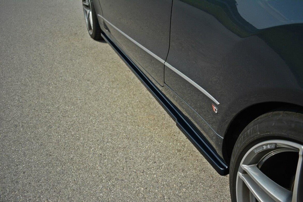Seitenschweller Ansatz (Paar) passend für Mercedes E W212 schwarz matt
