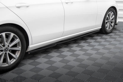 Seitenschweller Ansatz (Paar) passend für Mercedes E W213 schwarz Hochglanz