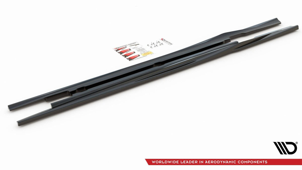 Seitenschweller Ansatz (Paar) passend für Mercedes E W213 schwarz Hochglanz