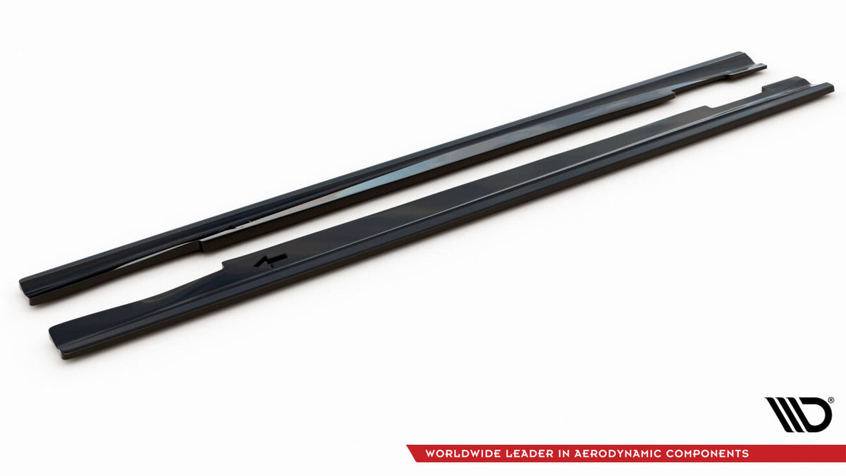 Seitenschweller Ansatz (Paar) passend für Mercedes E63 AMG / AMG-Line Limousine W212 FL schwarz Hochglanz