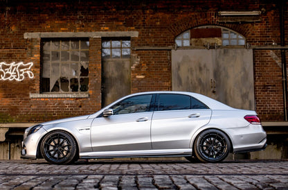 Seitenschweller Ansatz (Paar) passend für Mercedes E63 AMG / AMG-Line Limousine W212 FL schwarz Hochglanz