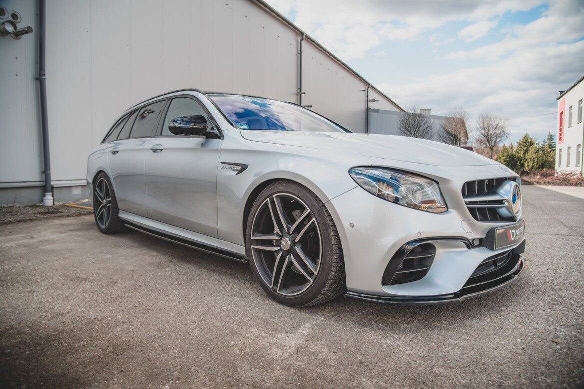 Seitenschweller Ansatz (Paar) passend für Mercedes E63 AMG Kombi/Limousine S213/W213 schwarz Hochglanz