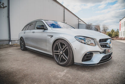 Seitenschweller Ansatz (Paar) passend für Mercedes E63 AMG Kombi/Limousine S213/W213 schwarz Hochglanz