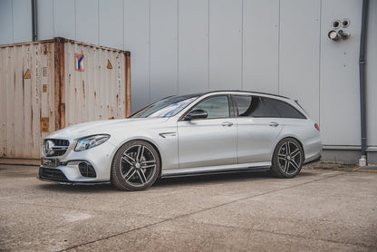 Seitenschweller Ansatz (Paar) passend für Mercedes E63 AMG Kombi/Limousine S213/W213 schwarz Hochglanz